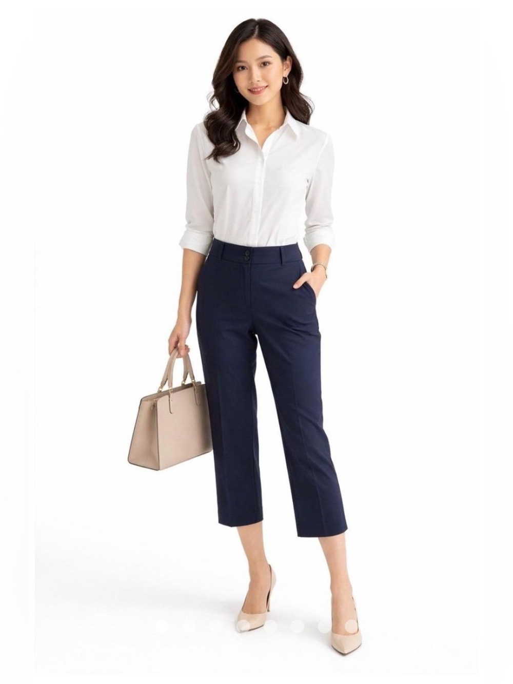 The Limited Collection Navy Cassidy Fit Cropped Dress Pants for Women